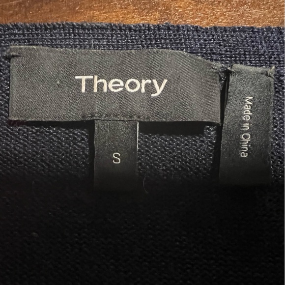 Theory Linen Blend Open Knit V-Neck Sweater Small Classic Coastal Preppy Resort - Picture 8 of 10